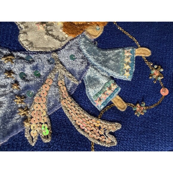 Design Options by Philip & Jane Gordon Angel Christmas Cardigan Sweater XXL - Picture 5 of 14